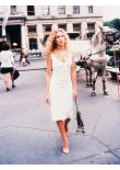 Sarah Jessica Parker Carrie Bradshaw Inspired Short White Satin