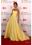 Michelle Keegan Inspired Yellow Strapless Formal Prom Celebrity Dress BAFTA 2018