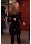 Rachel Green Black Printed Chiffon Dress Friends