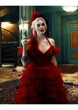 Margot Robbie Harley Quinn Red Dress in Movie The Suicide Squad
