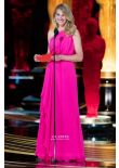 Julia Roberts Fuchsia Pink One shoulder Chiffon Formal Dress Oscars 2019