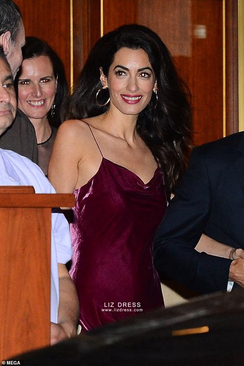 Amal Clooney's Red Velvet Gown