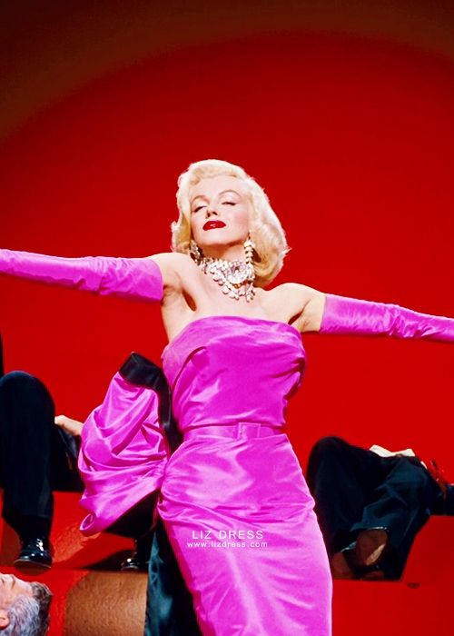 Marilyn Monroe\'s pink dress Gentlemen Prefer Blondes White dress of Marilyn  Monroe Lorelei Lee, marilyn monroe transparent background PNG clipart |  HiClipart
