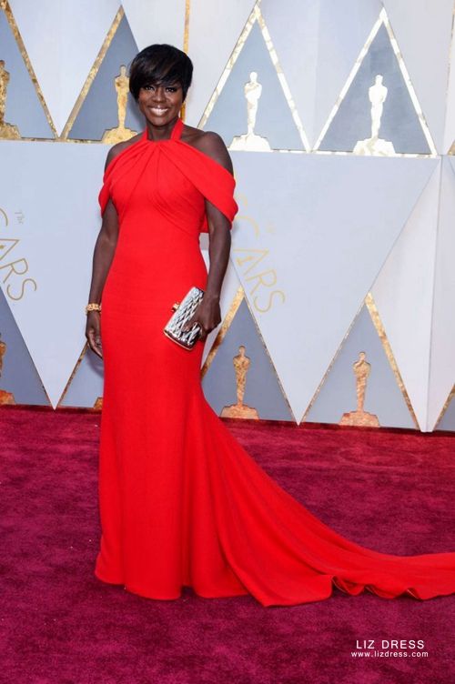 Viola davis red on sale dress