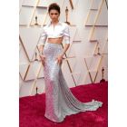 Zendaya Inspired White and Silver Sequin Two-piece Dress Oscars 2022