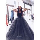 Black Strapless Sweetheart Tulle Ball Gown Prom Dress