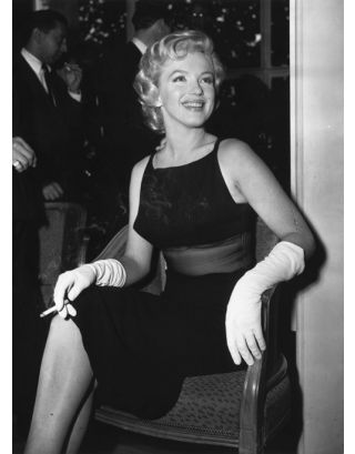 Marilyn Monroe Inspired Blue Polka Dot Dress 1950s Fashion