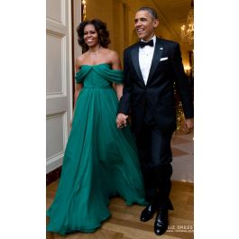 Michelle obama green dress best sale