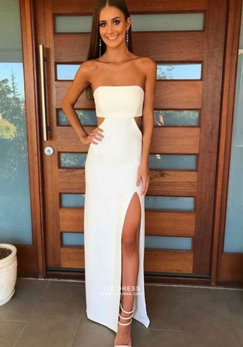 white formal gown