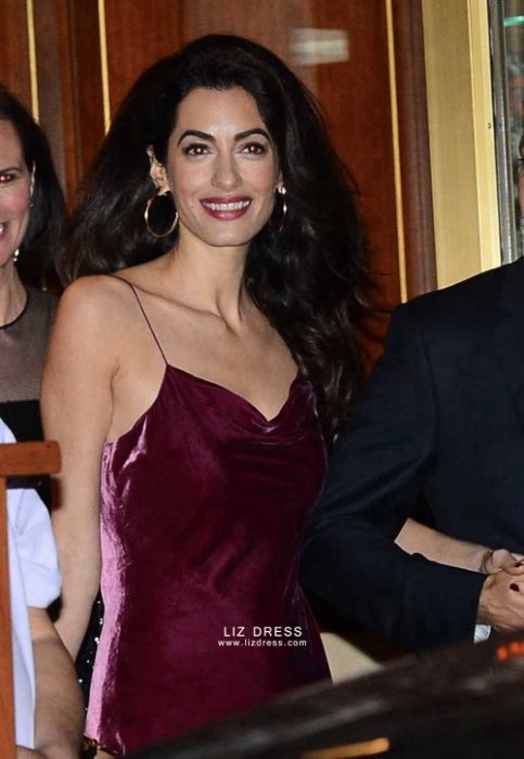 Amal Clooney's Red Velvet Gown