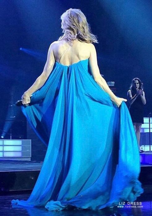 celine blue dress