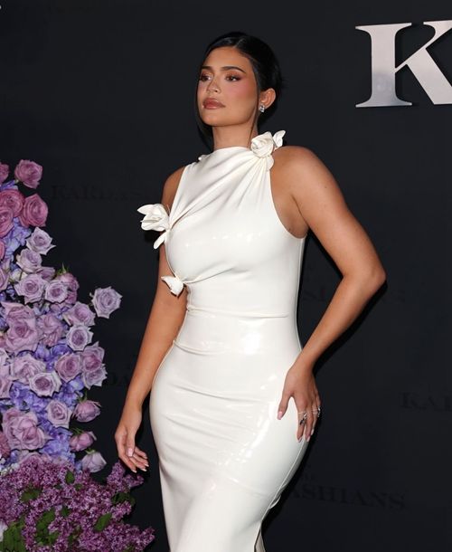 Kylie Jenner Inspired White Dress with Slit